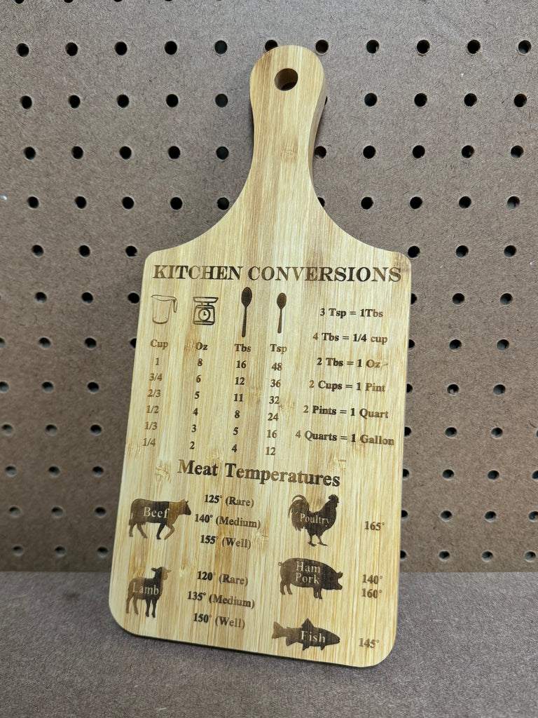 Kitchen Conversion Board Kitchen Conversion Cutting Board – Brain3D